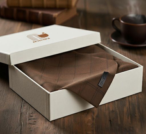 Luxury Men's Winter Shawl-Premium Brown Soft Fabric with Gift Box